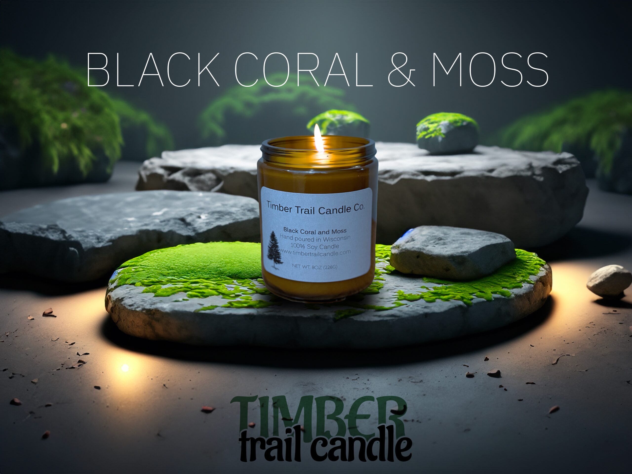 Black Coral and Moss - Candle